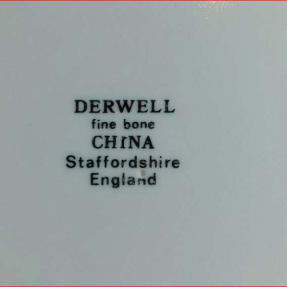 Vtg Staffordshire Derwell Trinket Box England Fine Bone China Orange Floral 4" - Picture 3 of 3